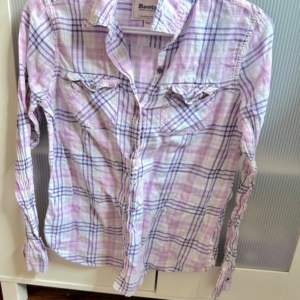Roots Plaid Shirt in Purple, pink & White
 - beautiful colours.